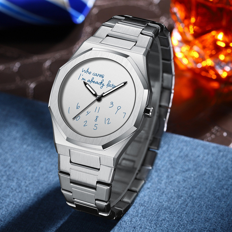 Brand Oak Octagon Cross-Border Hot-Selling Fashion Personalized Digital Luminous Men's Watch Simple Oak Steel Band Watch Brand Oak Octagon Cross-Border Hot-Selling Fashion Personalized Digital Luminous Men's Watch Simple Oak Steel Band Watch