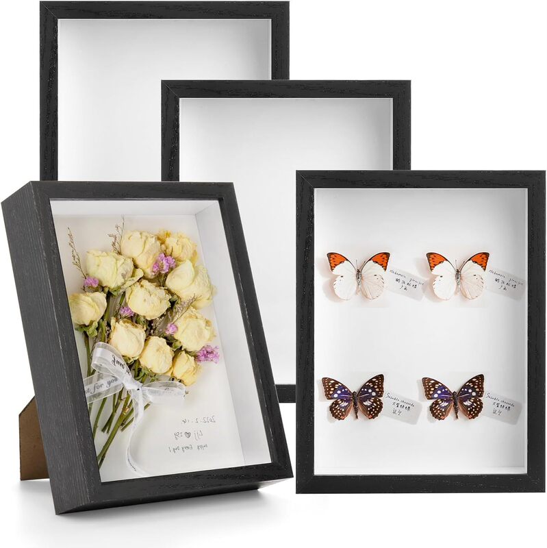 Three-Dimensional Hollow Photo Frame DIY Display Frame Dried Flowers Large Size Creative Handmade Rectangular Blank Specimen Picture Frame