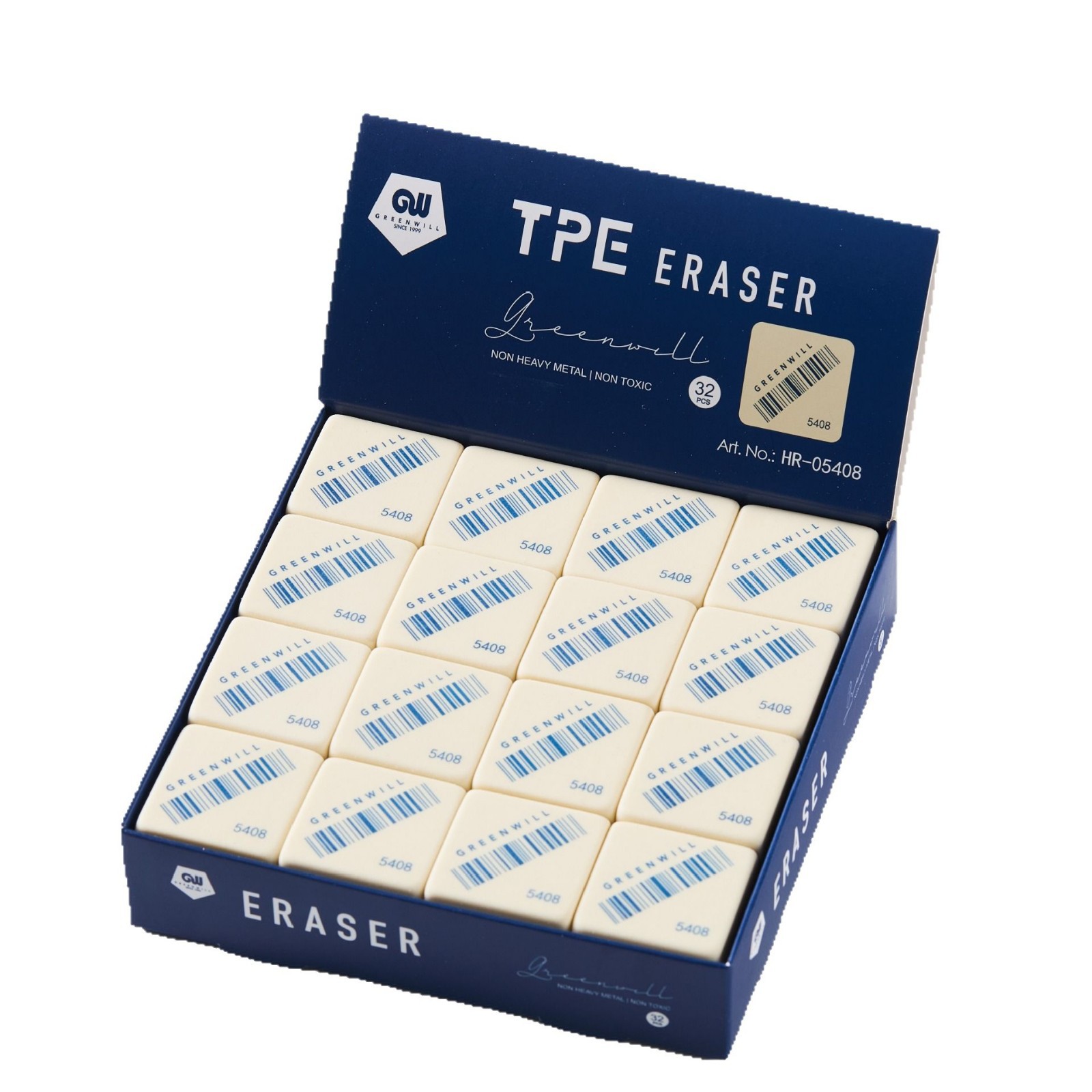 El cuadrado TPE es como una toallita para estudiantes, un borrador limpio, papelería al por mayor, una toallita sin caspa en una tira de arte