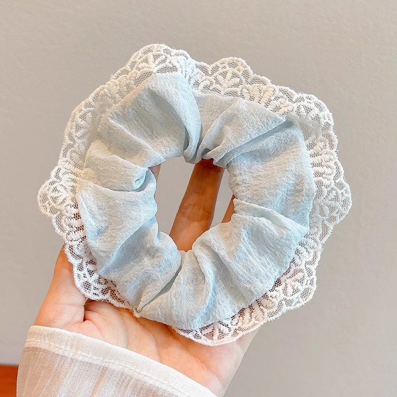 Colección de anillo de cabello lindo de intestino grande de verano de cola de caballo de cabeza de cuerda de flor de cabeza de niña universitaria estilo de alto valor de belleza joyería de cabello