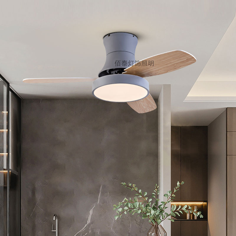 Luz de ventilador nuevo estilo con luz sala de estar comedor techo ventilador de techo conversión de frecuencia de luz control remoto motor de conversión de frecuencia ventilador de techo hacia adelante y hacia atrás