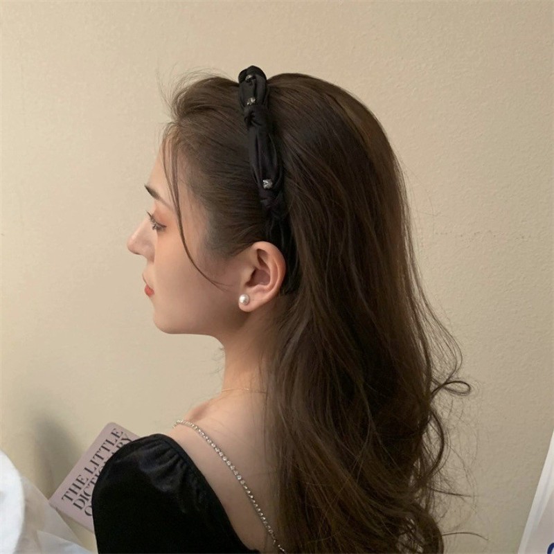 頭頂部が高く、洗顔や外出用の女性用夏用高級結び目ヘアバンド、ヘアピン、ヘアアクセサリー、義烏アクセサリー|undefined