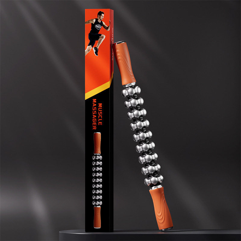 Masaje de relajación de la fascia, yoga, ejercicios de acondicionamiento físico, recuperación muscular, rodillos de hielo, piernas grandes, rodillos de dientes lobo curvados