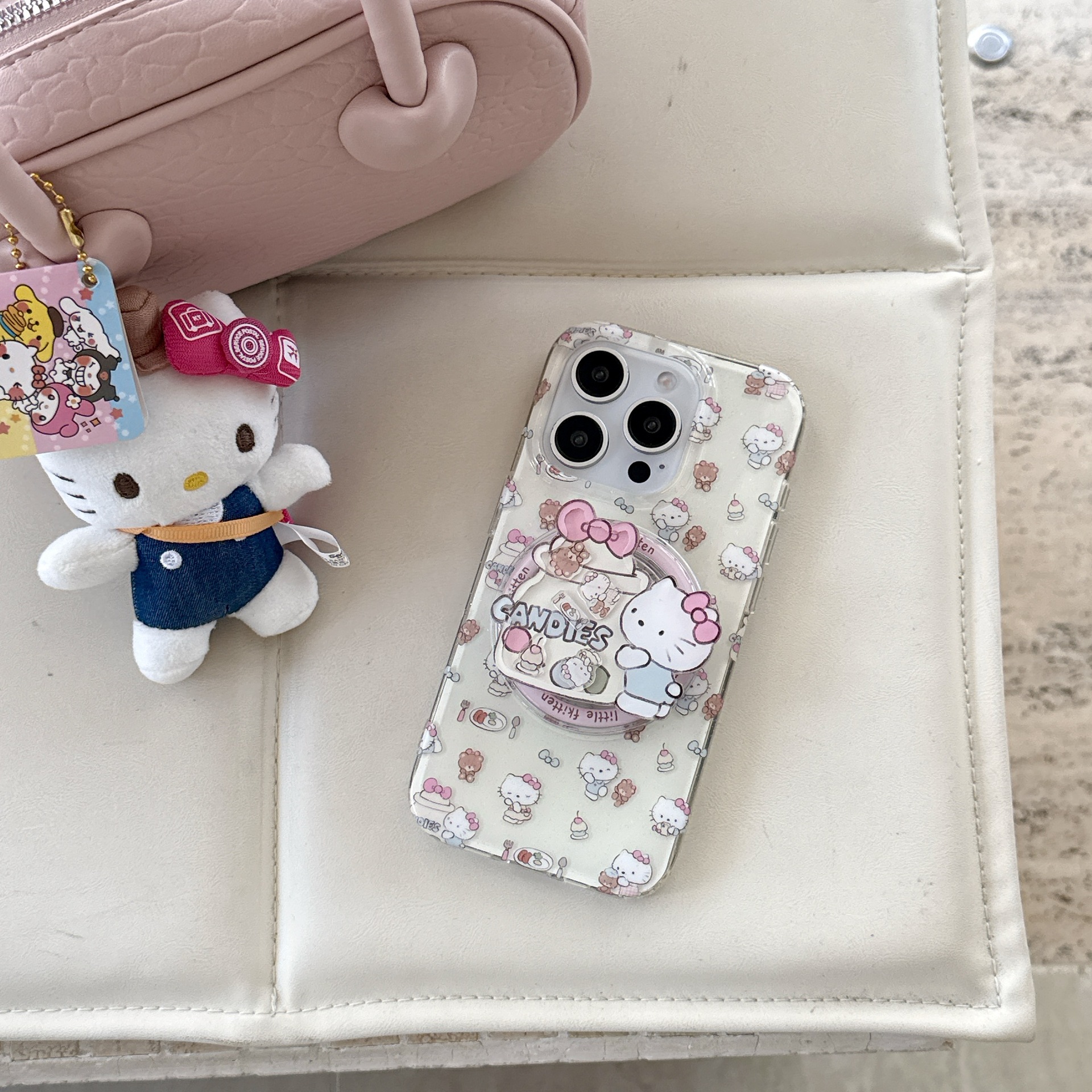 Lindo postre oso ktcat apple 15ProMax funda para teléfono móvil 16Pro Girl Heart 14/13 atracción magnética 16