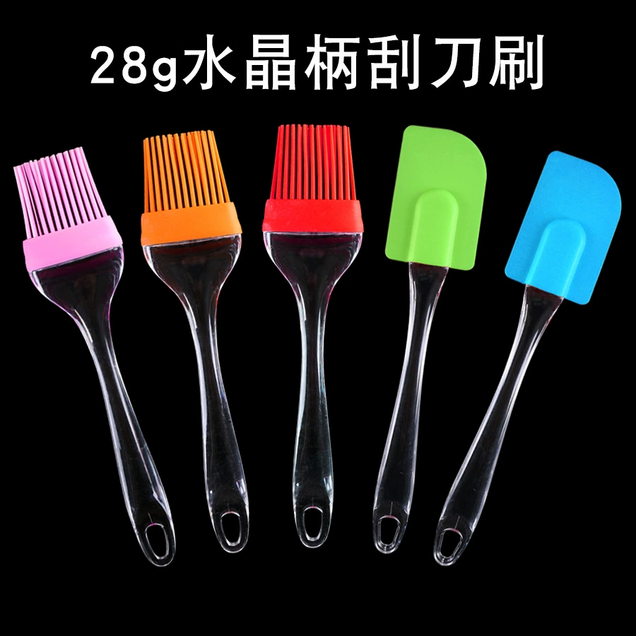 Заводская трансграничная щетка для барбекю с раздельной прозрачной ручкой, силиконовый скребок, щетка для силиконового масла, кухонный бытовой шпатель