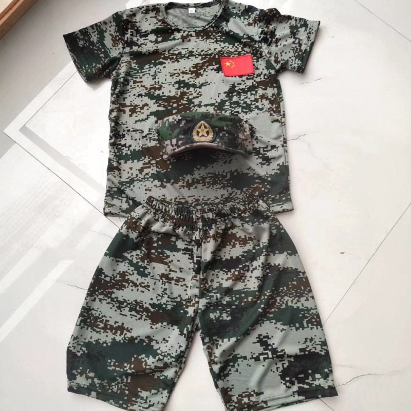 Children's Frog Suit Camouflage Suit Kindergarten Primary and Secondary School Quick-Drying Military Training Summer Camp Outdoor Development Suit Jt-56
