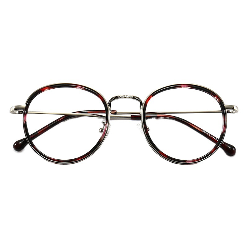 STUDIOMUKU madera fresca gafas de marco redondo gafas duro y diseño único estilo cara grande gafas marco