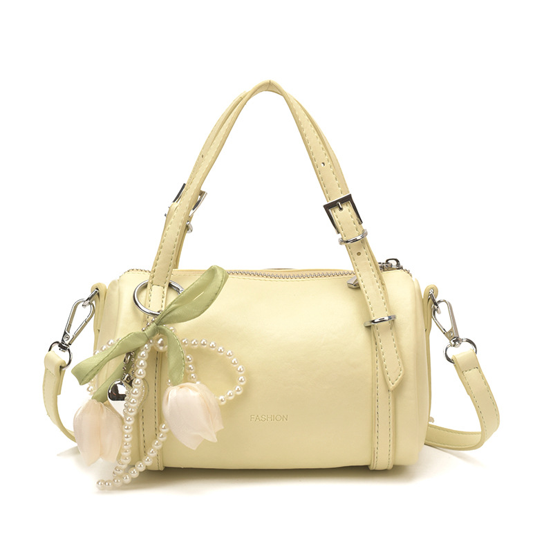 Bolso coreano de Boston para mujeres 2026 nueva moda de verano de hombro mochila sensación diaria bolso de almohada de plata image 12