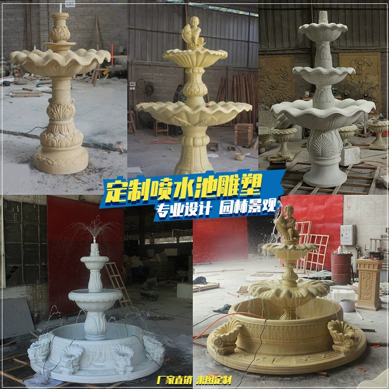 Винтажный песчаник Скульптура Уличный парк Сад Пейзаж Матовый спрей Дизайн Римская архитектура Высокоценные работы