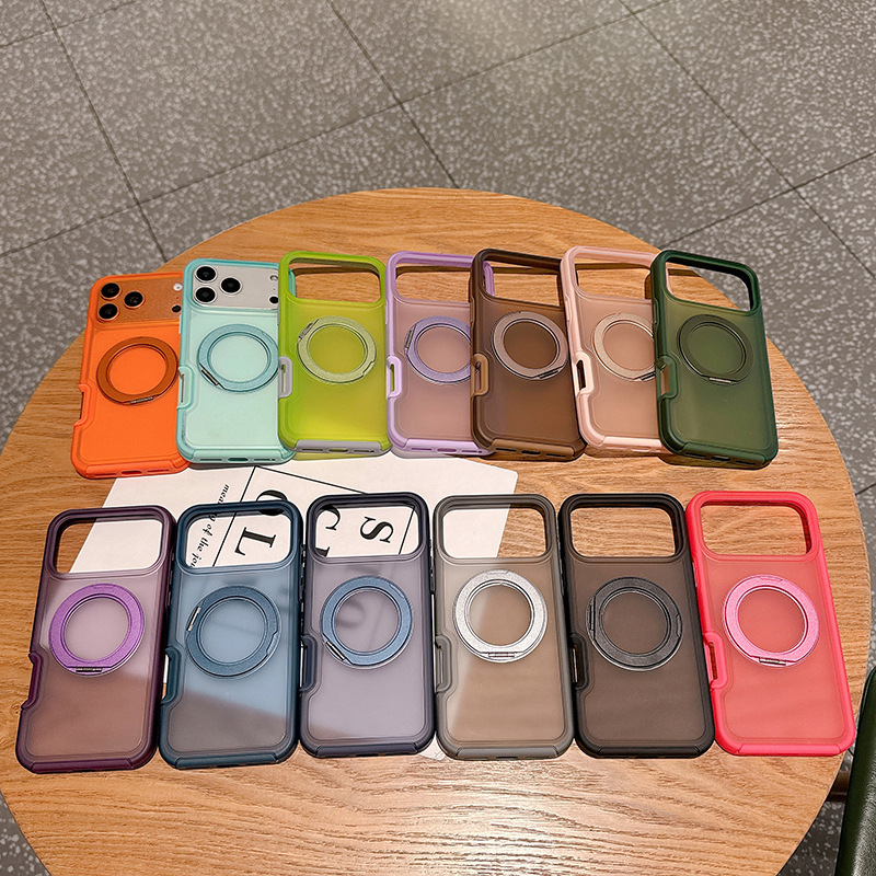 Nuevos productos de explosión transfronteriza adecuados para iPhone17PM 360 soporte grueso de caso de teléfono móvil, piel de caso de teléfono a prueba de caídas