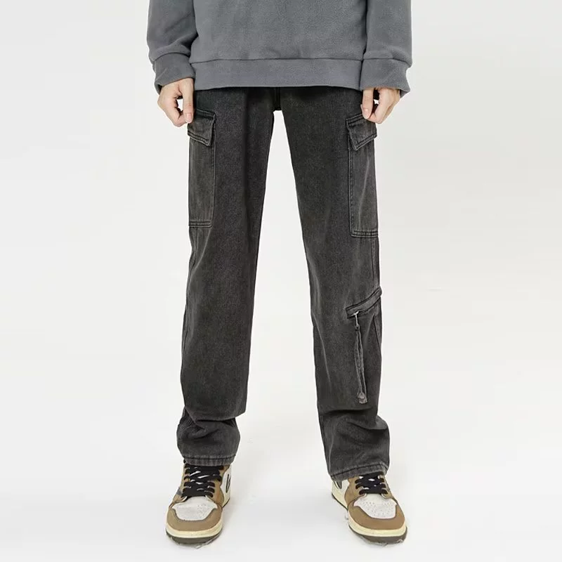 (Cross-border trading), jeans, trousers, loose straight fit