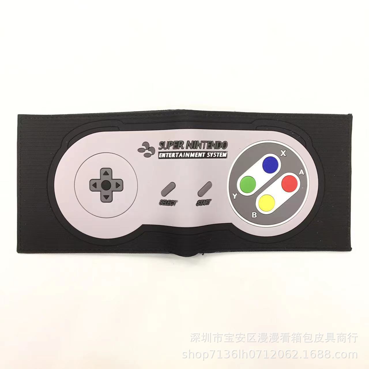 PS maneja de juegos cartera de dibujos animados máquina de juegos corta doble pegamento cartera de cambio cartera de cuero de PVC cartera de tarjetas