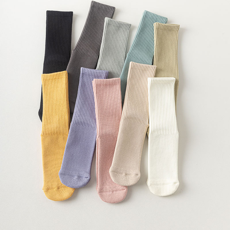 Women's long stockings for outdoor yoga dance socks solid color socks colorful sports fitness mid tube socks trendy socks yoga socks_voghion.com