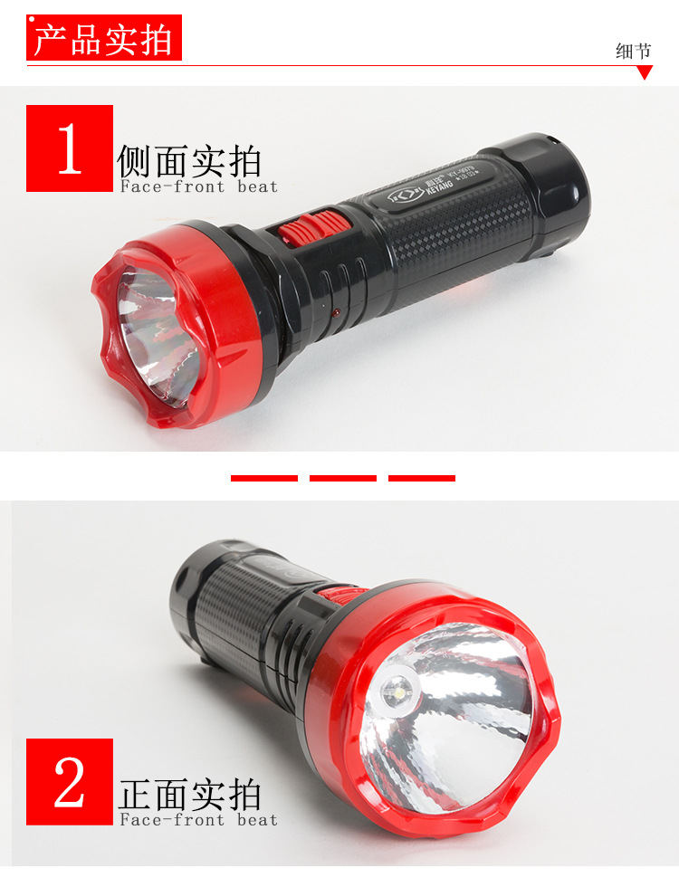 Fire flashlight special light flashlight for fire protection hotel guest room emergency escape flashlight for factory