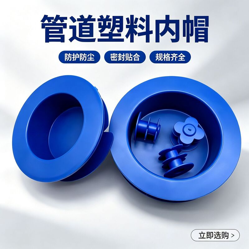 Supply of Plastic Pe Pipe Caps, Steel Pipe External Snap-On Blue Caps, Pipe Plugs, Pipe Fittings, Protective Caps, Dust Covers