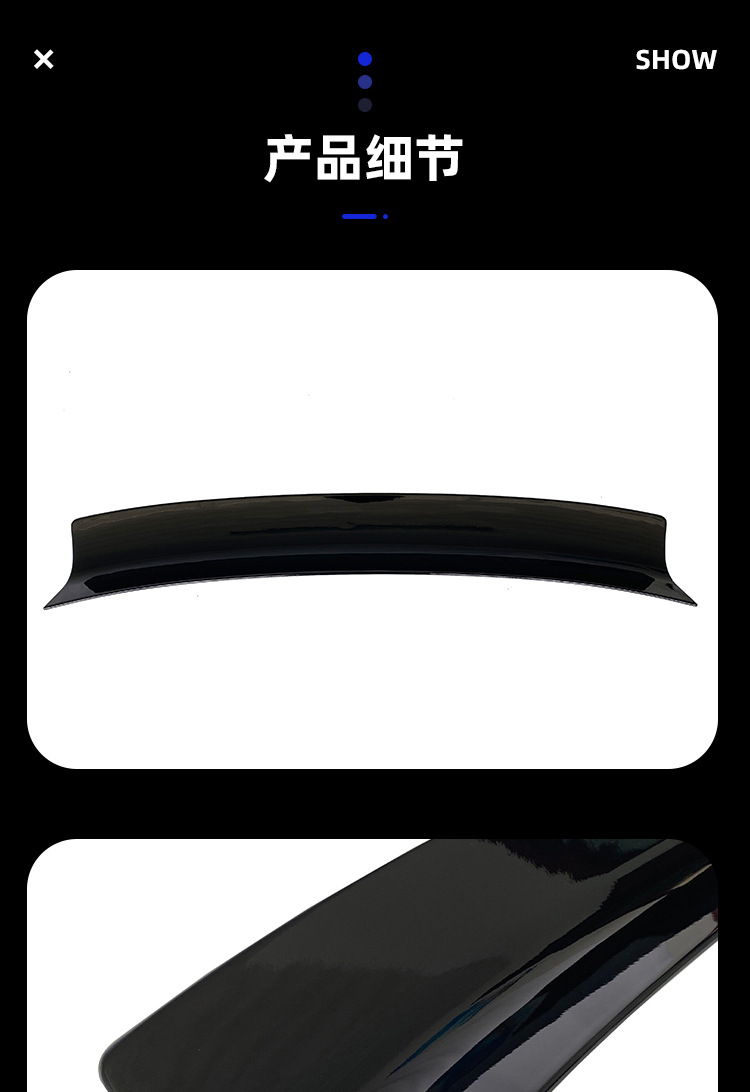 Suitable for BMW 3 series tail E46 four-door change M bright black sports tail carbon pattern rear spoiler wing