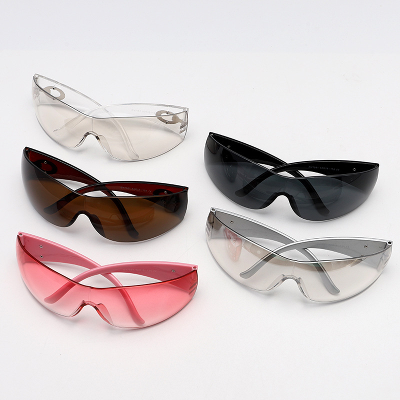 80g Weight Full Frame Glasses Structure Sunglasses Classification PC, UV400 Protection Lens Material Biker Glasses Style Casual, Outdoor, Sports Occasion Geometric, Solid Color Pattern Unisex Gender Vintage Style, Classic Style Style Grey Color Vintage Style Classic Style Geometric Solid Color PC UV400 Protection Biker Full Frame Women's Sunglasses 无