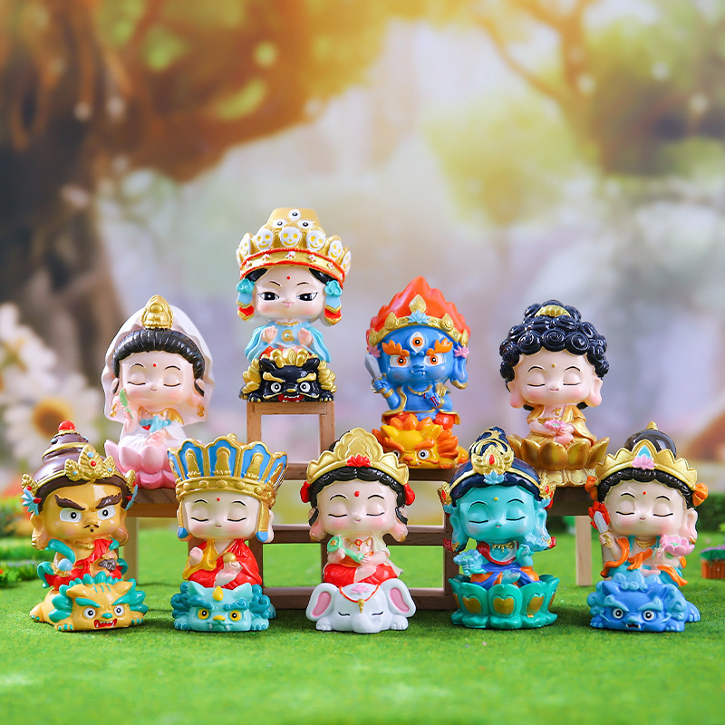 国风新款手办萌佛守护神盲盒潮玩创意客厅摆件装饰品送朋友节日礼|undefined