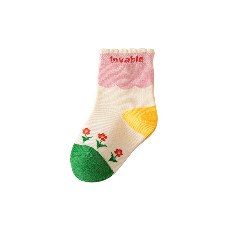 Nuevos calcetines de otoño para niños, niñas de 1-3 años, niños de clase A, calcetines para niños recién nacidos de dibujos animados, calcetines de primavera y otoño para bebés