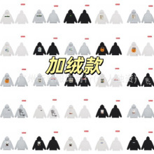 跨境潮牌秋季新品SUP小鹿箭靶卡通图案印花银加绒男女款连帽卫衣