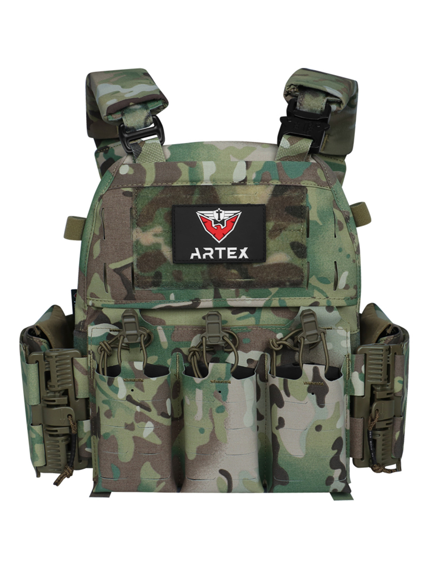 Artex8315 chaleco táctico multifuncional al aire libre 500D nylon laser Quick desmontar molle chaleco impermeable y resistente al desgaste