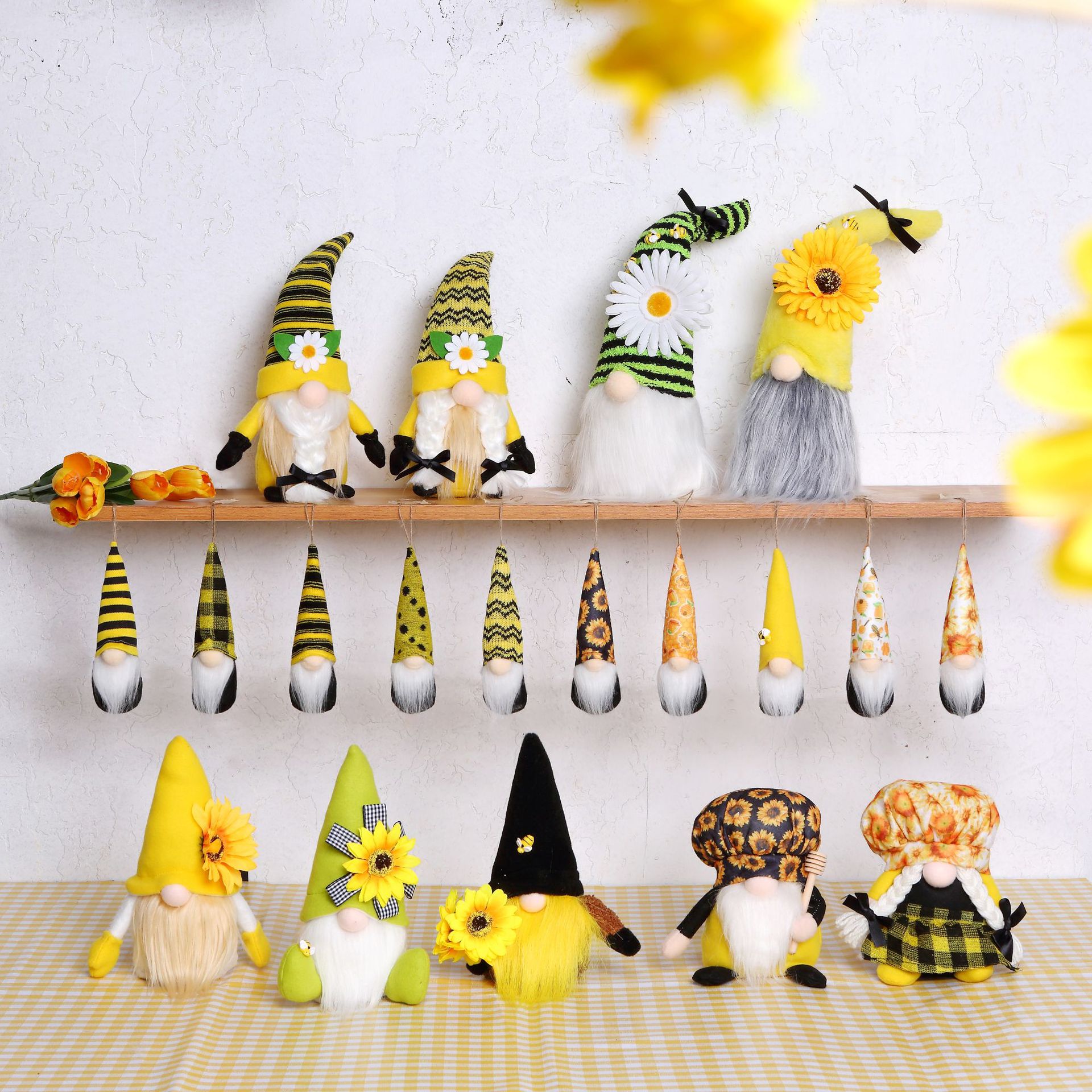 2022 transfronteriza nuevo Festival DE LA Abeja muñeca sin rostro enano lindo abeja elfo piso fino otoño color muñeca adornos