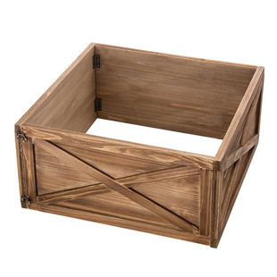 New Solid Wood Christmas Tree Fence Manufacturer Direct Sales Christmas Tree Skirt Storage Box Outdoor Balcony Planting Fence
