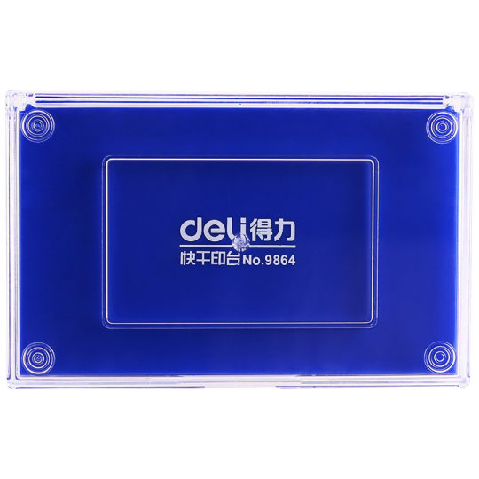 Deli 9863/9864 Quick-drying inkpad Stamp Fingerprint Rubber Stamp inkpad 6.2cm Financial Office Supplies