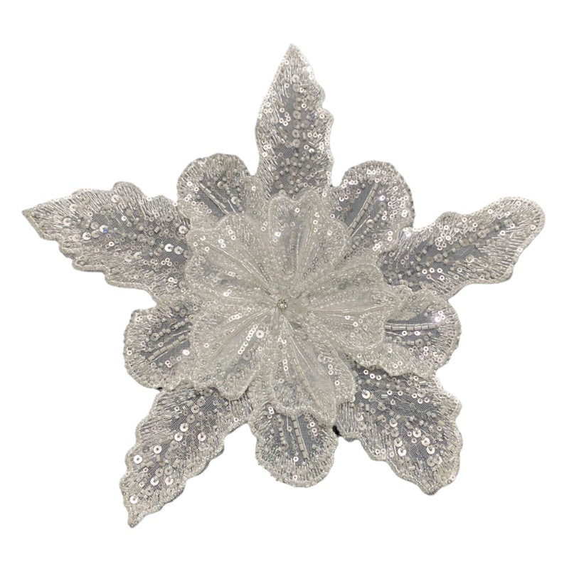 Nuevo bordado Lolita multi-capa flor pieza cosida a mano cristal tridimensional flor DIY mujer boda tocado Accesorios