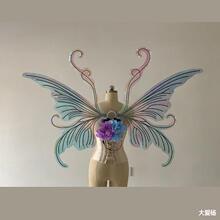 演出花仙子的儿童电动翅膀遥控会动煽动魔法翅膀蝴蝶背仙子的蝶翅