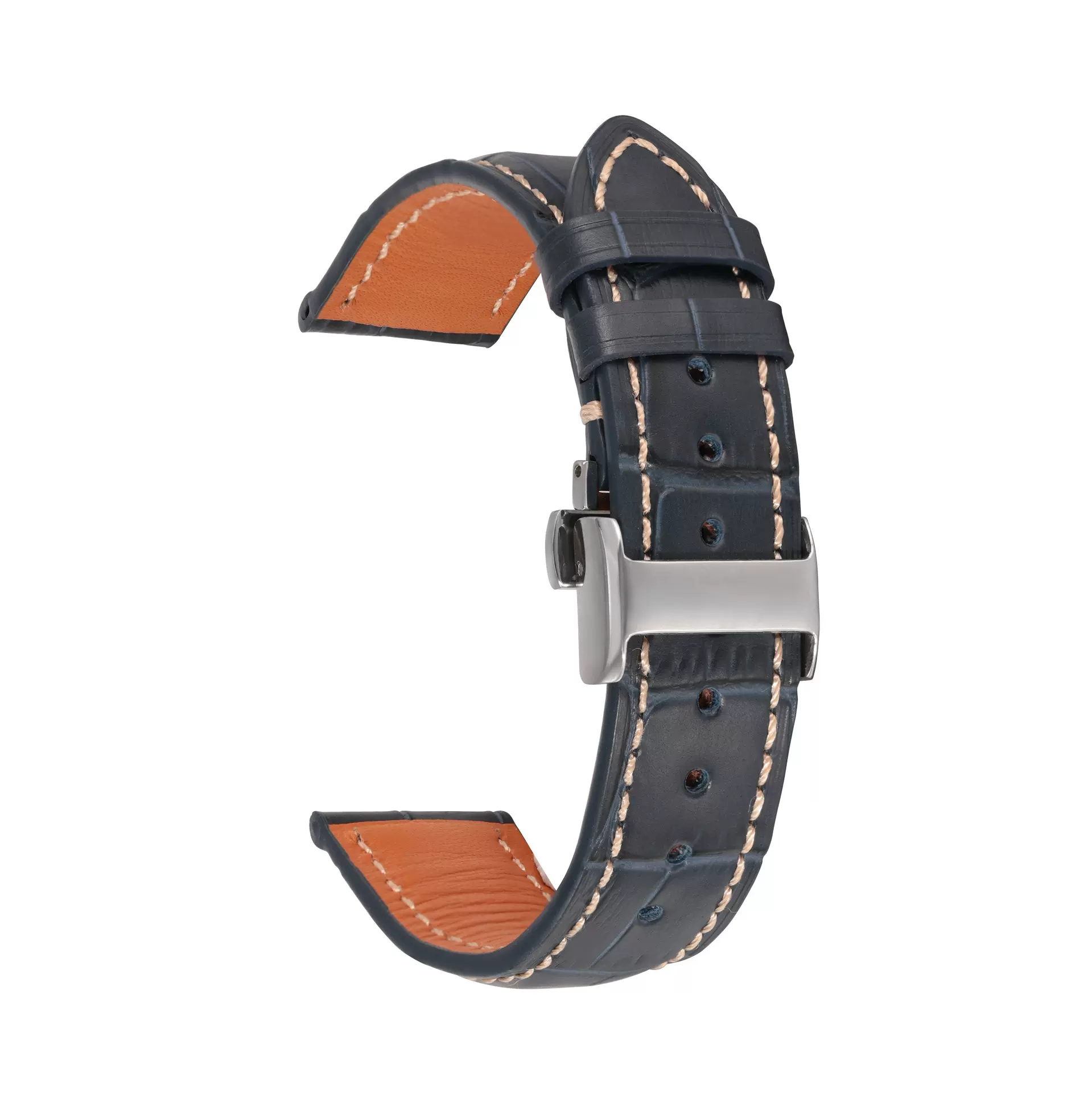 浪i琴名匠表带男真皮表带牛皮竹节纹手表带防水牛皮女手表配件