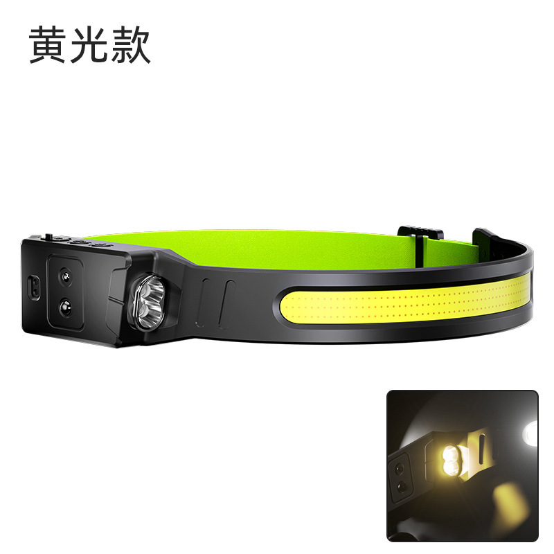 Amazon L200 faro fuerte luz de inducción faro LED blanco azul luz al aire libre correr noche pesca faro