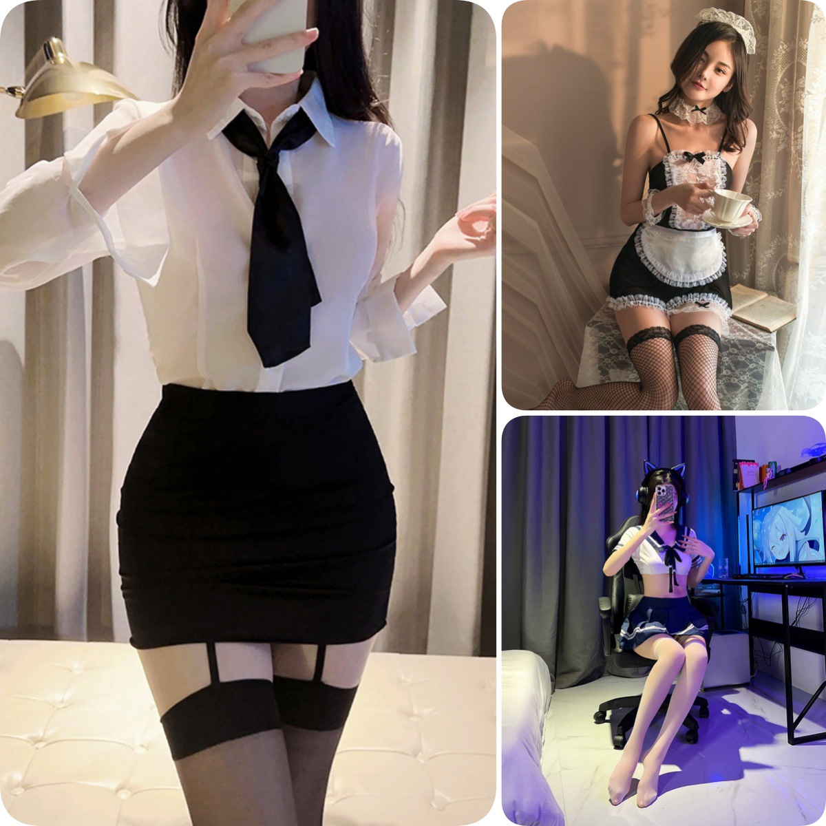 [인기 3종팩] 비서+학생+메이드