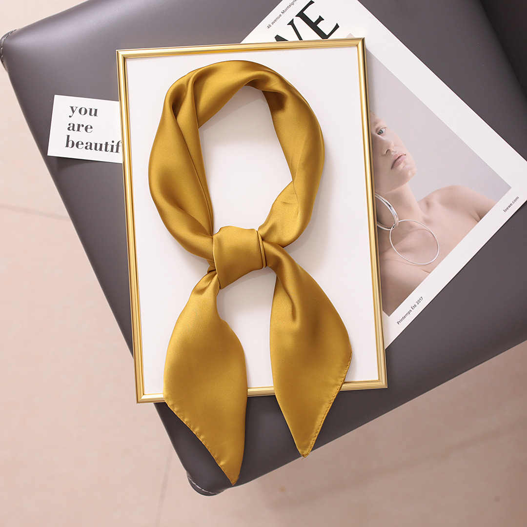 Small Square Scarf For Women, Versatile Professional Neck Wrap_voghion.com