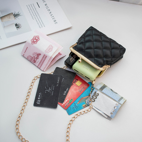 Women's Mini Wallet  New Diamond Embroidered Clip Lock Coin Purse Fresh and Cute Foreign Trade Small Wallet