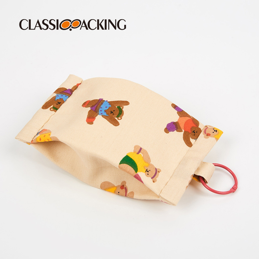 Venta al por mayor simple de gran capacidad bolsa de almacenamiento de lona bolsa de almacenamiento de ropa interior bolsa de almacenamiento de calcetines portátiles de viaje