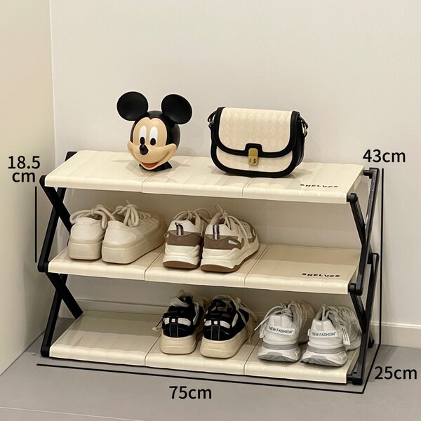 Home entrance door folding shoe rack simple door multi-layer large…