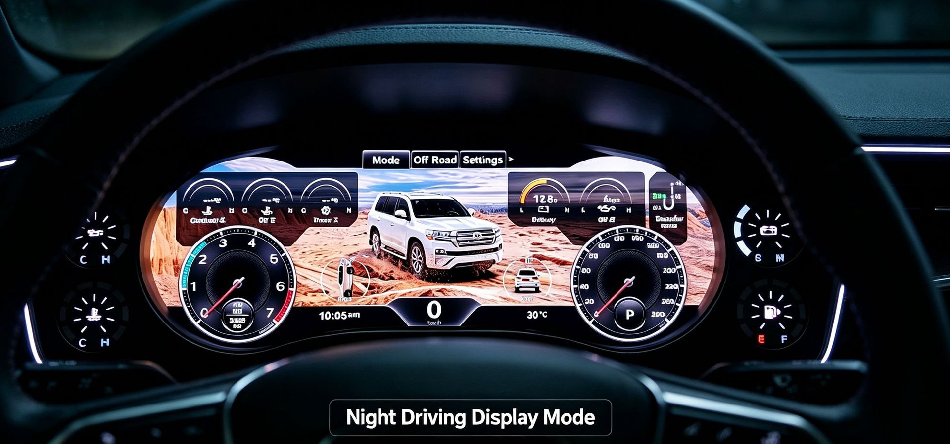 Suitable for Land Cruiser Lc200 Full Lcd Instrument Panel 12.3inch Non-Destructive Direct Plug-In Virtual Cockpit Instrument Assembly