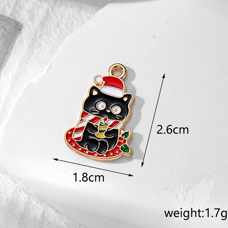 12g Weight Pendant Jewelry Making Type DIY Jewelry Accessories Classification 10 PCS/Package Quantity Alloy Material Christmas Festival Santa Claus Pattern Enamel Design Cartoon Style Style 10 PCS/Package Alloy Santa Claus Pendant 8