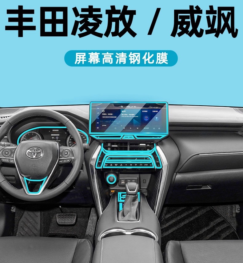 Suitable for 22-24 Toyota Lingfang/Weisha Interior Protective Film Central Control Film Navigation Screen Tempered Film Modification