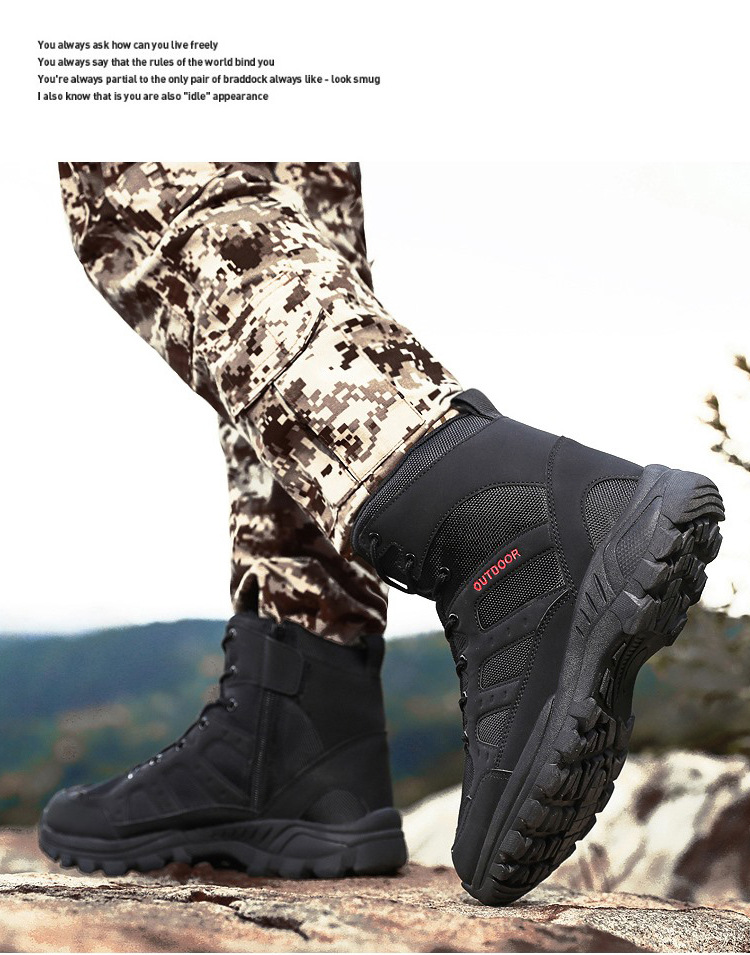 Bottines de sécurité tactiques pour homme chaussures de randonnée_voghion.com