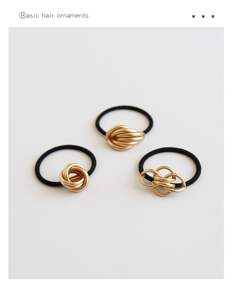 15g Weight Hair Tie Hair Accessories Type 1 Piece Quantity Classic Style Color Block Alloy Patchwork Hair Tie
