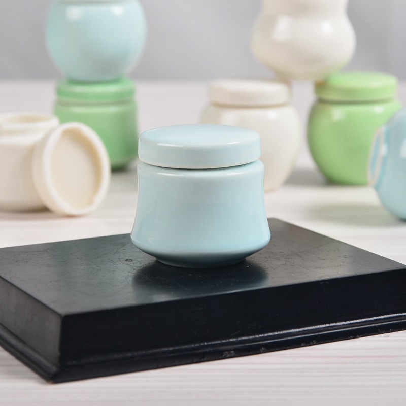 Antique Chinese Ointment Bottle Cosmetic Horse Oil Pearl Fragrance Ointment Powder Cream Bottle Powder Packaging Jar Screw Cap Does Not Leak