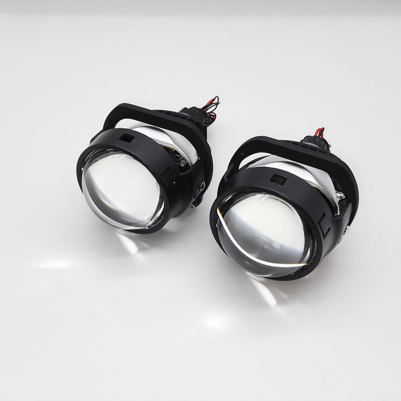 Nueva versión de controlador incorporada de 2,5 pulgadas lente de doble luz del faro del automóvil