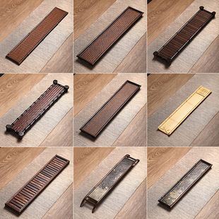 Bamboo Mat Noodle Tea Tray Retro Solid Wood Tea Tray Kung Fu Tea Set Tea Sea Tea Table Tea Holder Japanese Style Mat Dry Brew Tea Table