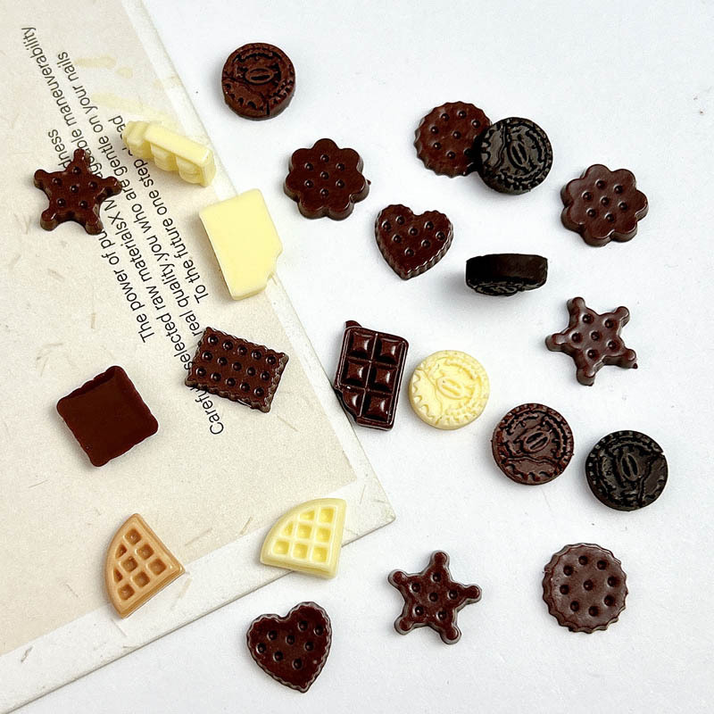 Resin Imitation Chocolate Cartoon Accessories Nail Cream Glue DIY Phone Case Nail Art Accessories Resin Nail Art Rhinestones