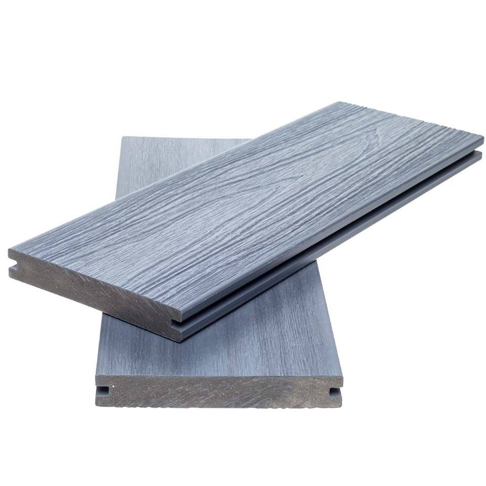 Piso Sólido Coextruido de Madera Plástica WPC 138x23 mm Antideslizante Anticorrosivo para Exteriores y Jardín