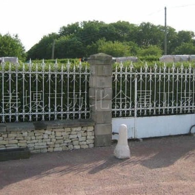 法式铁艺锻造景观护栏铁围栏  别墅建筑庭院铁艺庭院花园门