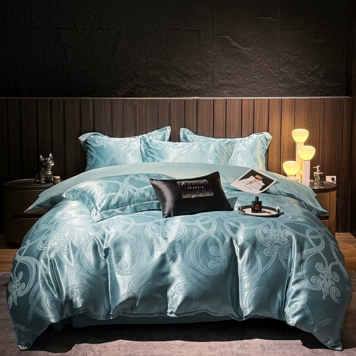 Европейский модельгонский атласный жаккардовый набор из четырех частей