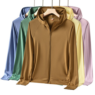 New Sunscreen Clothing Women's Summer Cool Breathable Mesh Skin Clothing UV Protection UPF50 Ice Silk Sunscreen Clothing for Men